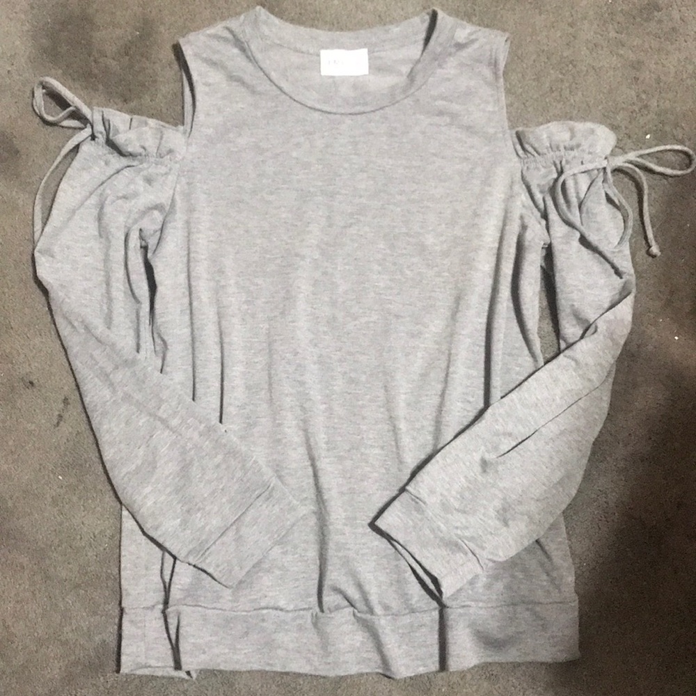 Emelia Girl’s M Cold Shoulder Tie Long Sleeve Top